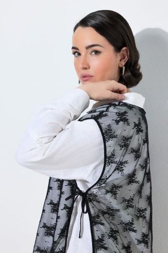 Moda za polnejše Prsluk od prozirne čipke plus velikost, xxl, Ulla Popken in Johann Popken (JP1880)