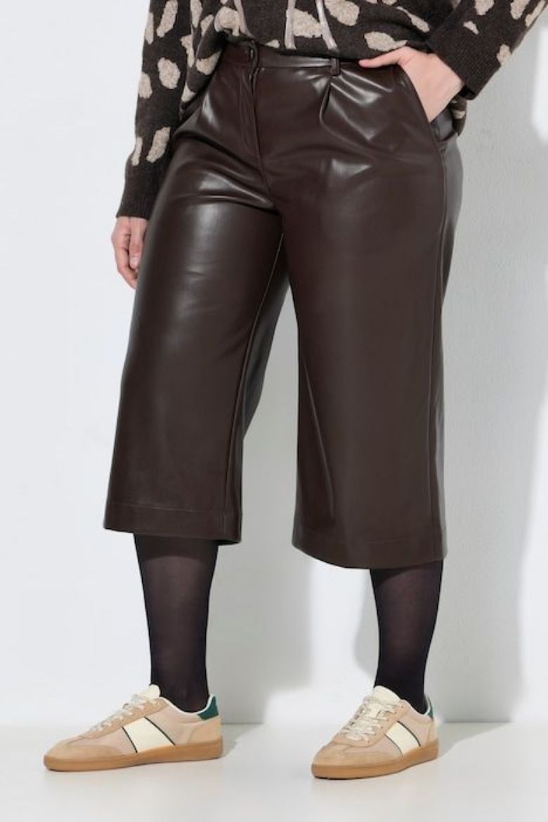 Moda za polnejše Hlače od imitacije kože skraćenih nogavica plus velikost, xxl, Ulla Popken in Johann Popken (JP1880)