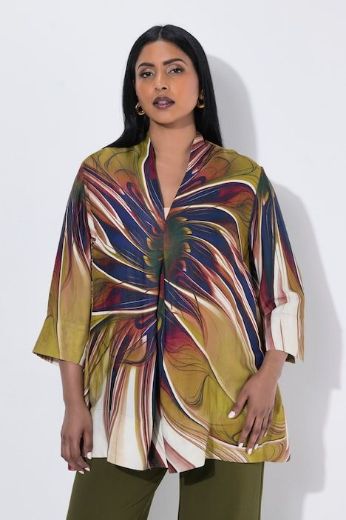 Moda za polnejše Bluza 3/4 rukava A kroja plus velikost, xxl, Ulla Popken in Johann Popken (JP1880)