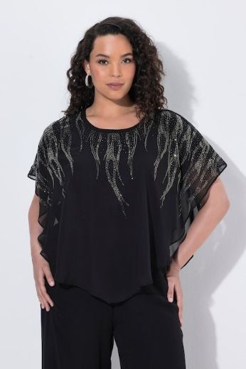 Moda za polnejše Bluza svečana od šifona plus velikost, xxl, Ulla Popken in Johann Popken (JP1880)