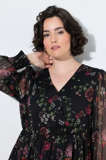Moda za polnejše Haljina maxi dugih rukava plus velikost, xxl, Ulla Popken in Johann Popken (JP1880)