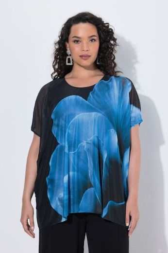Moda za polnejše Bluza kratkih rukava okruglog ovratnika plus velikost, xxl, Ulla Popken in Johann Popken (JP1880)