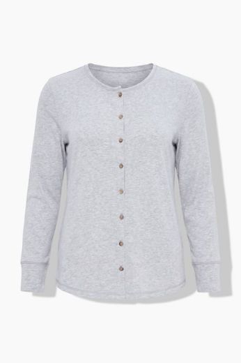 Moda za polnejše Majica dugih rukava s ukrasnim gumbima plus velikost, xxl, Ulla Popken in Johann Popken (JP1880)