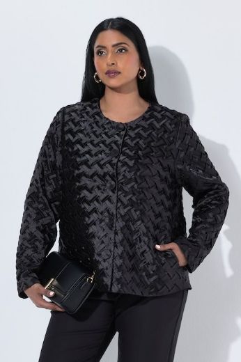 Moda za polnejše Jakna lagana satenska na kopčanje plus velikost, xxl, Ulla Popken in Johann Popken (JP1880)
