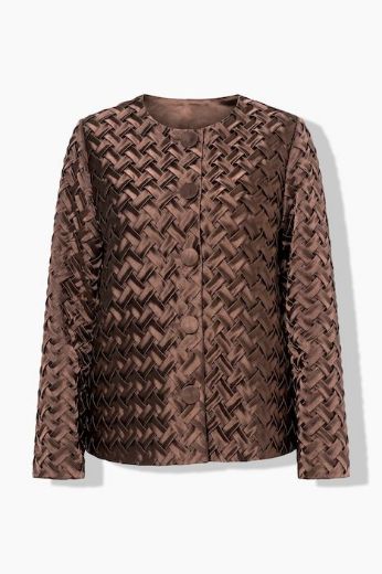 Moda za polnejše Jakna lagana satenska na kopčanje plus velikost, xxl, Ulla Popken in Johann Popken (JP1880)