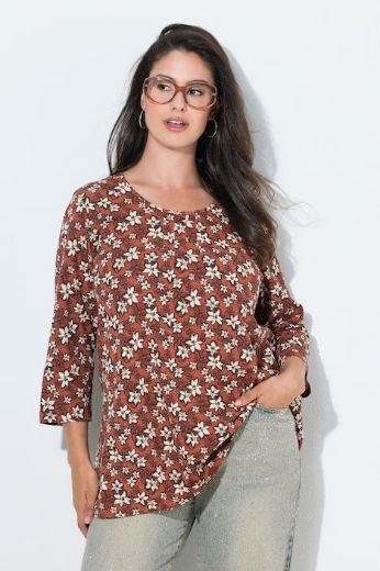 Moda za polnejše Majica 3/4 rukava A kroja plus velikost, xxl, Ulla Popken in Johann Popken (JP1880)