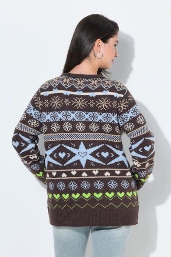 Moda za polnejše Pulover dugih rukava plus velikost, xxl, Ulla Popken in Johann Popken (JP1880)