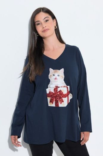 Moda za polnejše Majica dugih rukava s božićnim motivom plus velikost, xxl, Ulla Popken in Johann Popken (JP1880)