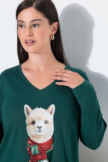 Moda za polnejše Majica dugih rukava s božićnim motivom plus velikost, xxl, Ulla Popken in Johann Popken (JP1880)
