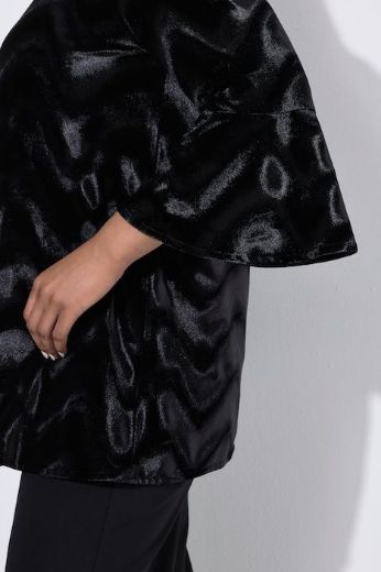 Moda za polnejše Bluza 3/4 rukava baršunasta plus velikost, xxl, Ulla Popken in Johann Popken (JP1880)