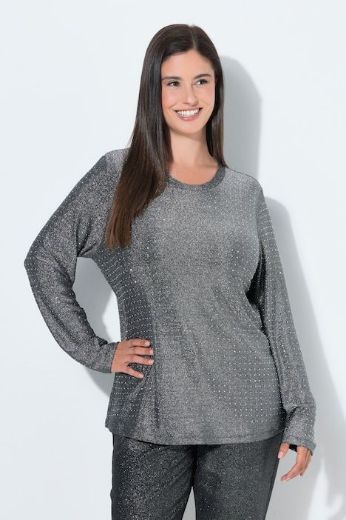 Moda za polnejše Majica dugih rukava sa sjajnim nitima plus velikost, xxl, Ulla Popken in Johann Popken (JP1880)