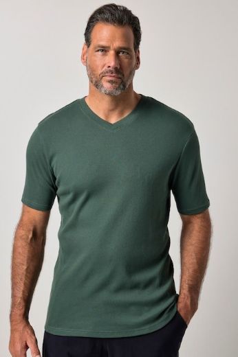 Moda za polnejše Majica kratkih rukava V izreza plus velikost, xxl, Ulla Popken in Johann Popken (JP1880)