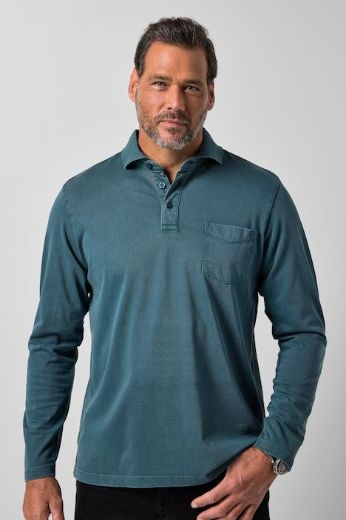 Moda za polnejše Majica Polo dugih rukava plus velikost, xxl, Ulla Popken in Johann Popken (JP1880)
