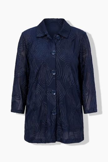 Moda za polnejše Jakna lagana 3/4 rukava s ukrasnim vezom plus velikost, xxl, Ulla Popken in Johann Popken (JP1880)