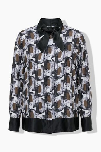 Moda za polnejše Bluza dugih rukava s mašnom plus velikost, xxl, Ulla Popken in Johann Popken (JP1880)