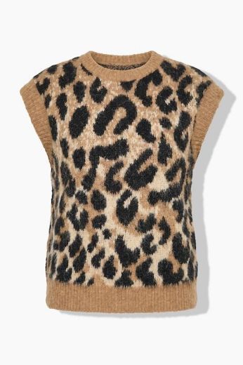 Moda za polnejše Pulover bez rukava leopard uzorka plus velikost, xxl, Ulla Popken in Johann Popken (JP1880)