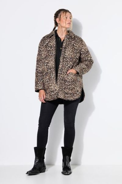 Slika Jakna prošivena dužeg kroja leopard uzorka
